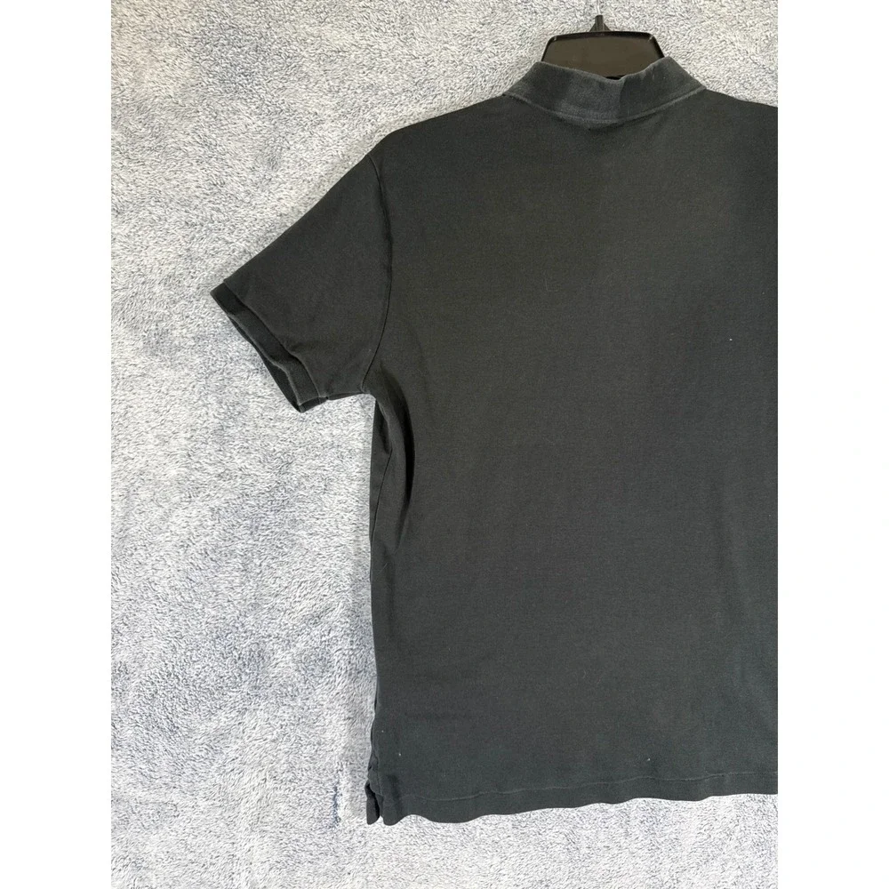 Polo Ralph Lauren Mens Custom Slim Fit Short Sleeve Polo Shirt Black Medium